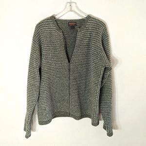 Green Woolrich Cardigan Sweater
